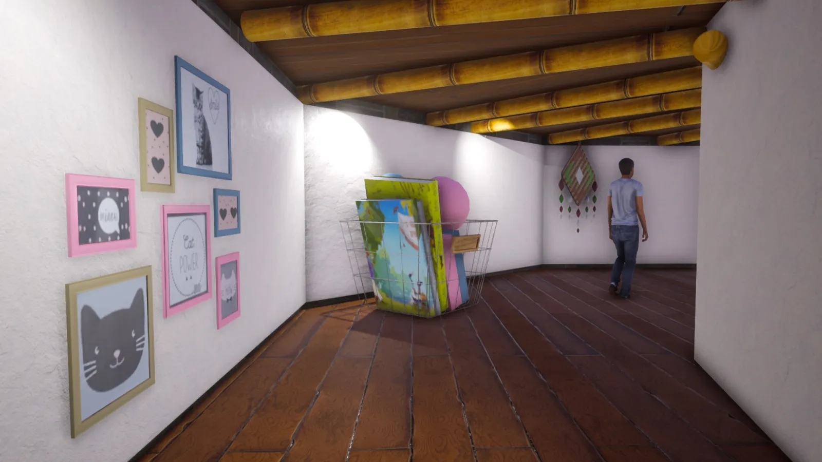 Artisan workshop area with natural materials