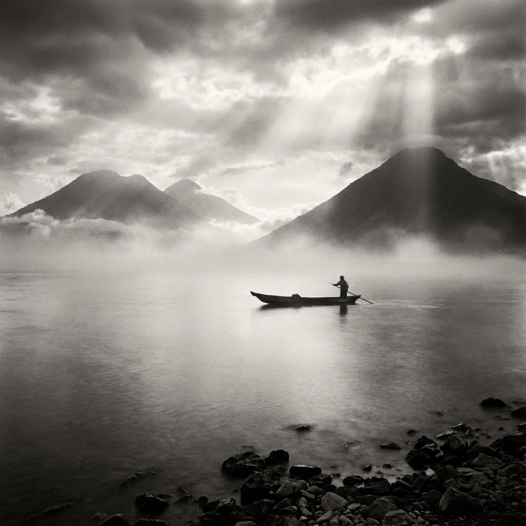 Serene view of Lake Atitlán